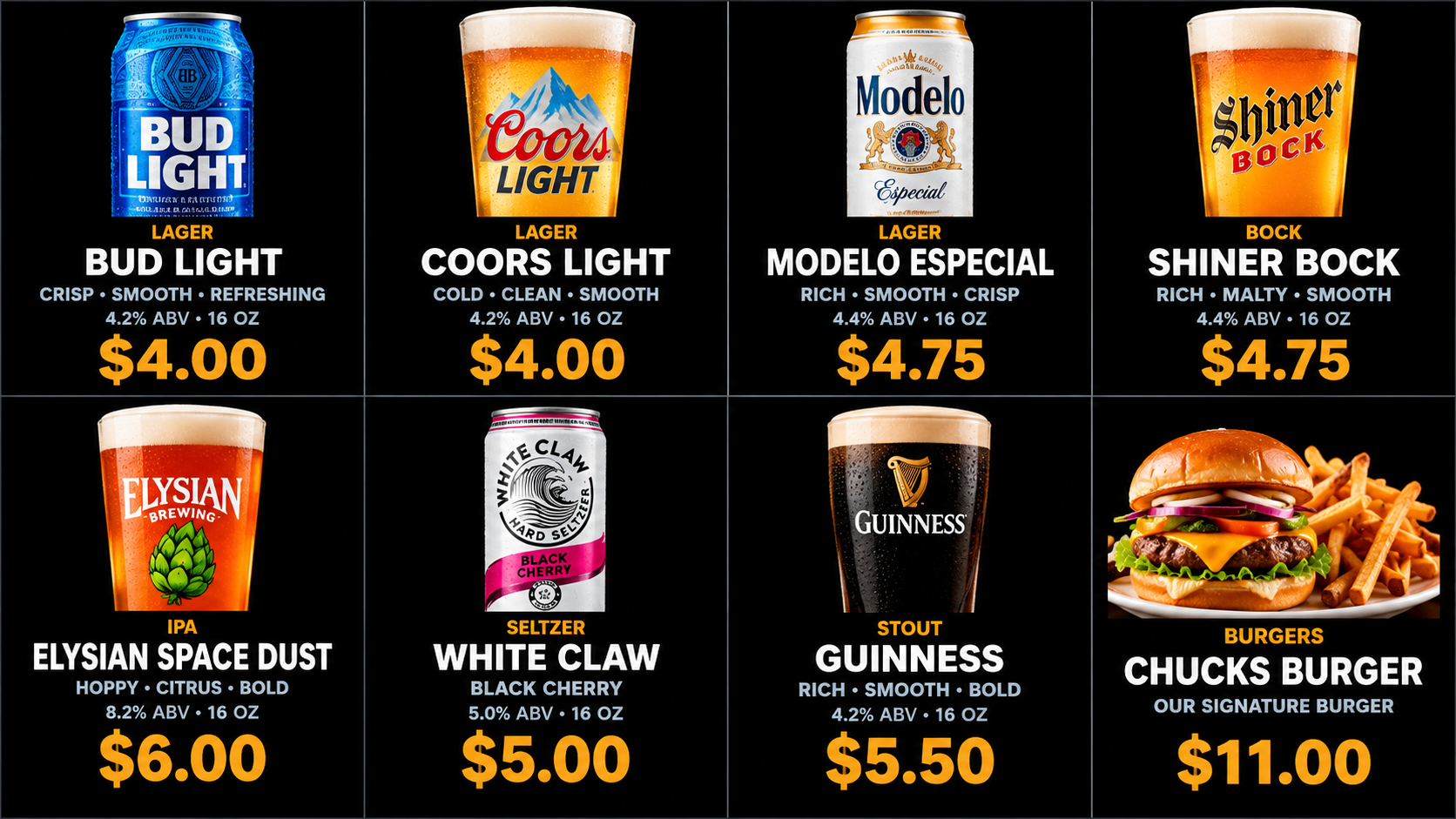 OrderThis TV digital restaurant menu screen